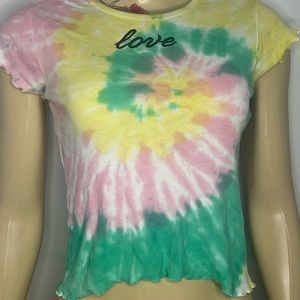 Cut LOVE tie die crop